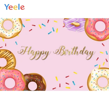Yeele Donuts Baby Birthday Party Photography Backgrounds Decoration Индивидуални Фотографски Фонове За Фото Студио Vedio