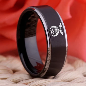 YGK Jewelry Shriner Design Freemason Mason масонские волфрам пръстени за мъже годеник, сватба, годеж пръстен Юбилейното