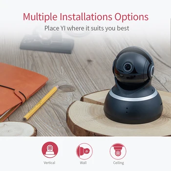 YI Dome Camera 1080P Baby Monitor Камера Pan/Tilt/Zoom Wireless WIFI Security Surveillance System 360 градуса покритие за нощно виждане