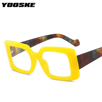 YOOSKE мода квадратни слънчеви очила мъжете луксозна марка дизайнерски слънчеви очила за жени на малка рамка черни очила нюанси UV400