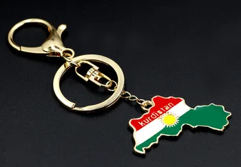 Youe shone карта Кюрдистан флаг ключодържател ключодържател