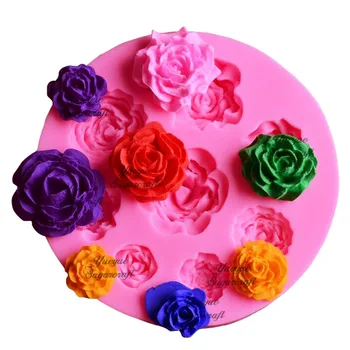 Yueyue Sugarcraft розата е цветето на силиконови форми фондан мухъл торта декорация инструменти шоколад confeitaria мухъл печене аксесоари