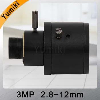 Yumiki 3.0 Megapixel fixed iris HD ВИДЕОНАБЛЮДЕНИЕ камера обектив 2.8-12mm/varifocal IR HD security camera lens/manual zoom & focus M12 F1.4