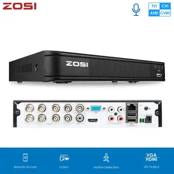 ZOSI 1080P CVBS AHD CVI TVI 4-in-1 за ВИДЕОНАБЛЮДЕНИЕ DVR за Сигурност, DVR H. 265 цифров видео рекордер HDMI Видео Изход, поддръжка на телефон RS485