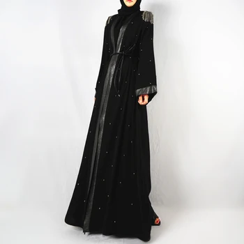 Абая Дубайское кимоно жилетка Турция. → мюсюлманската рокля кафтан кафтан Ислямска облекло абаи за жени халат Musulman De Mode