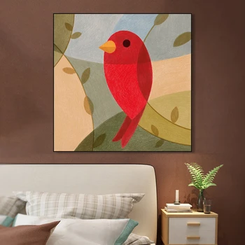 Абстрактно дърво Toco Toucan птица платно Живопис животни стената плакати и разпечатки на картини за декорация на хола спални