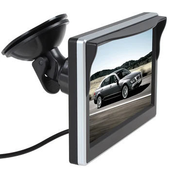 Авто монитор с 5-инчов екран 800*480 2-лентов видео вход, авто монитор за резервна камера , Камера за обратно виждане на колата, на предната камера