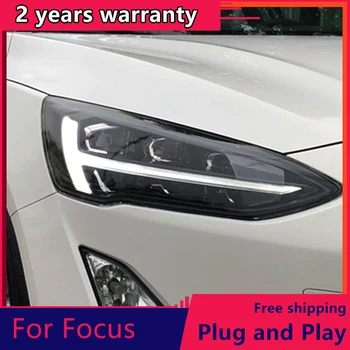 автомобил за 2019 Ford Focus full LED light монтаж на фаровете LED дневни ходова светлина LED streamer turn signal събрание