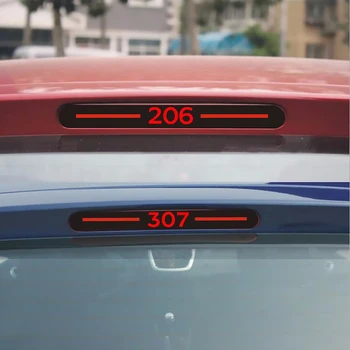 Автомобил-стайлинг 3D карбонови емблеми етикети за Peugeot 206 Peugeot 307 авто високо монтирана Стоп стоп-сигнал аксесоари