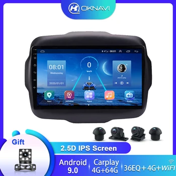 Автомобилен радиоприемник за Jeep Renegade 2016 2017 2018 мултимедиен плейър стерео Авторадио GPS навигация 2 Din Carplay с 360 Sony камера
