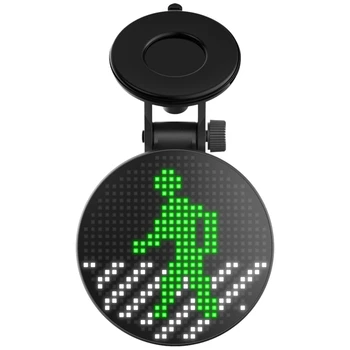 Автомобилна стикер Bluetooth ligent LED Expression Sticker Emoticons Voice APP/Manual Control Interior Такси Decorative