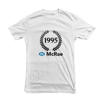Автомобилна Фланелка Colin Mcrae 1995 Wrc Championship White Mens T Тениски Fashion 2019 Men Harajuku Hip Hop Brand Мъжки Tees
