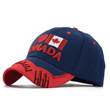 Азбука Канада бейзболна шапка на мъжете и Жените Ежедневни бейзболна шапка памук сто от утиным език капакът е отворен чадър Младежка шапка
