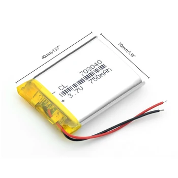 Акумулаторна батерия 3.7 V 750mAh 703040 Li-Po полимерни елементи литиево-литиево-йонна акумулаторна Lipo батерия за Razor PSP MP3 MP4 GPS Toy Radio