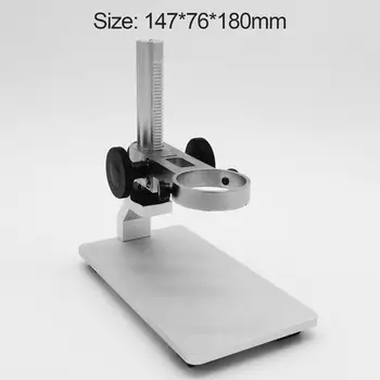 Алуминиева сплав микроскоп стоят преносим нагоре и надолу регулируема ръчен фокус Цифров USB електронен притежателя микроскоп