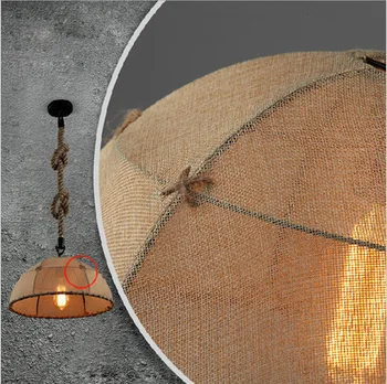 Американската държава коноп въже окачен лампа канап плат утайка от производството на магазин за дрехи таванско помещение Одноголовочная делото ресторант полилей