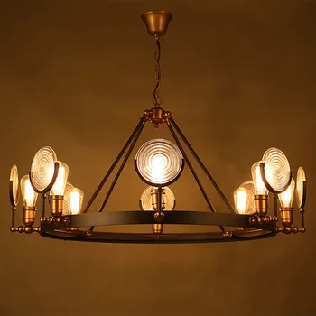 Американски стил винтидж тавана въже висящи лампи, промишлено вятър ретро окачен лампа, кафе-бар, ресторант висящи лампи