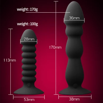 Анален накрайник топка вибратор вибратор с вендузата дистанционно управление анален накрайник мъжки простатата клитор масажор за възрастни секс играчки за жени