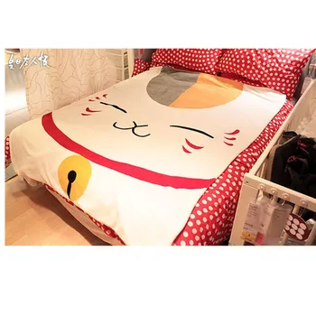 Аниме Natsume Yuujinchou руно климатик одеало / картун Котка Sleep одеало / хвърли на дивана мек килим 150 * 200 см