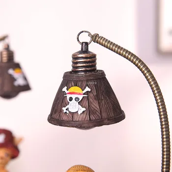 Аниме One Piece Night Light Toy деца Luminaria лека нощ лампи детски ночники Luffy и Джоба фигура бюро светлина