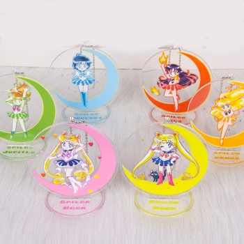 Аниме Sailor Moon карикатура на печатни акрилни щанд фигура ключодържател висулка ключодържател маса раница cosplay декор стълбовете за момче, за момиче
