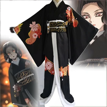 Аниме Комикси Demon Slayer Kimetsu no Yaiba cosplay костюми Kibutsuji Muzan cosplay костюм кимоно униформи дрехи, Рокли за възрастни