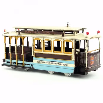 Античен занаят Сан Франциско трамвай модел бижута мебели за дома занаяти за декорация на дома/кръчма/кафе или подарък за рожден ден