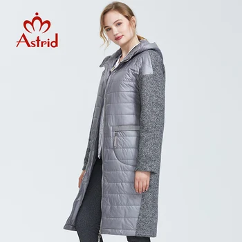 Астрид 2019 есен нова пристигане жени яке със средна дължина, стил, парк с качулка, топло тънък памук яке дамски дрехи AM-1983