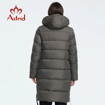 Астрид 2019 зима новият пристигането пуховик Дамски връхни дрехи-високо качество на дебел памук-черен цвят качулка дълго зимно палто AR-7112