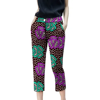 Африканска Мода Скъсяване На Панталони Дамски Панталони Са Дизайнерски Модели Африкански Стил Африка Принт Молив, Панталони, Дамски Панталони Дашики