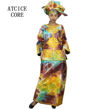 африкански рокли за жени безплатна доставка нов дизайн, модна стилистика Базен RICHE бродерия кратък рапърът с шал DP139#