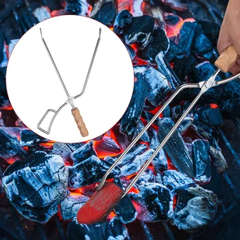 Барбекю въглерод клип дълга дръжка клещи МС-42 от неръждаема стомана печка на въглища салата Тонг кухненски принадлежности инструмент барбекю инструменти 41 см