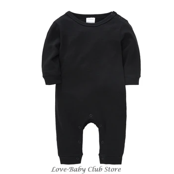 Бебешки момчета празен гащеризон плътен цвят с дълъг ръкав памук детската деца облекло новородени One-Pieces de roupa bebes Infantil