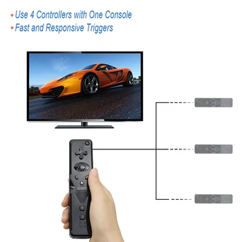 Безжичен контролер за Wii Gamepad вграден Motion Remote Plus с Nunchuck за Nintend Wii Joystick Control