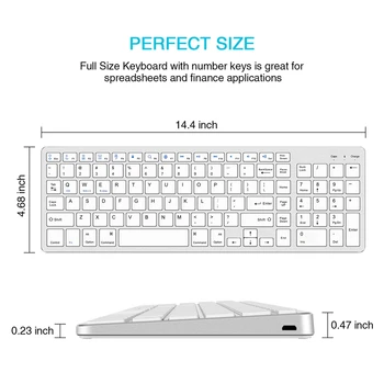 Безжична Bluetooth клавиатура акумулаторна ультратонкая клавиатура с цифрова клавиатура за преносим КОМПЮТЪР на Windows IOS