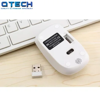 Безжична клавиатура мишка Combo USB Wifi компактен бял черен офис Начало на иврит, полски Portugues испански английски руски клавиатура