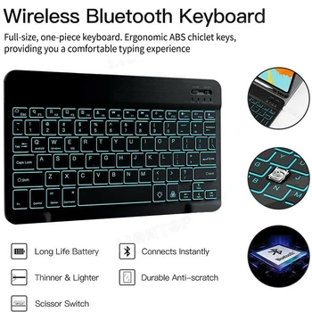 Безжична клавиатура с подсветка калъф за таблет Lenovo Tab M10 FHD Plus 10,3 инча TB-X606F TB-X606X поставка делото английска клавиатура
