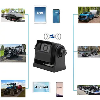 Безжична магнитна сцепная камера Лесно Hitching for Trailer & Rv/Travel Trailer/Camper/Boats/SUV/ATV/Farm Equipment Wifi Camera