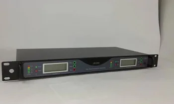 Безжична система UR24D с двойно ръчен безжичен микрофон 640-690 Mhz черна UHF слушалки UR4D lavalier двоен безжичен микрофон