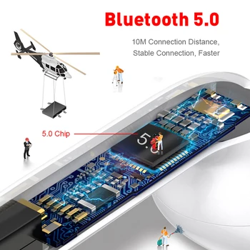 Безжична слушалка inPods 12 TWS Touch Key Bluetooth 5.0 спортни стерео слушалки за iPhone Xiaomi Huawei смартфон Samsung