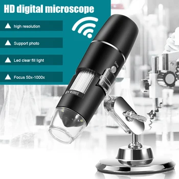 Безжична цифрова WiFi USB микроскоп, камера 50X до 1000X увеличаване на мини ръчен ендоскоп JDH99