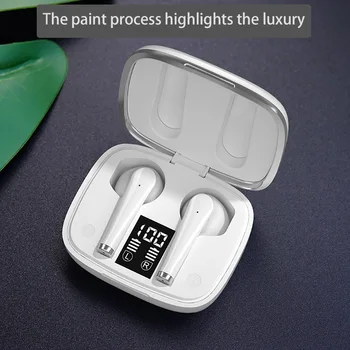 Безжични Bluetooth слушалки, Mini 9d водоустойчив спортни слушалки стерео слушалки в ушите слушалки с микрофон зарядно устройство ще захранване на скоростната