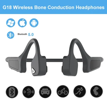 безжични слушалки bluetooth слушалки костна проводимост-слушалки с микрофон за смартфон xiaomi redmi iphone12 6 Huawei G18