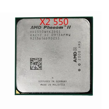 Безплатна доставка AMD Phenom II X2 550 ПРОЦЕСОРА 3.1 GHz Socket AM3 938-pin Processor 80W Dual-Core 1M Desktop CPU