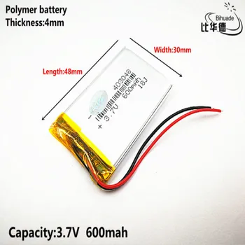 (безплатна доставка)батерия 043048 600mah литиево-йонна полимерна батерия качеството на стоки за качество CE FCC ROHS, сертифициране център