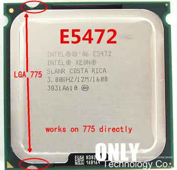 безплатна доставка процесор E5472 3.0 GHz/12M/1600 работи на дънната платка LGA 775 няма нужда от адаптер до LGA775 Core 2 Quad Q9650 CPU