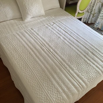 Бели памучни покривки бутер покривки чаршаф размер на full queen super king size одеяло калъфки 3шт