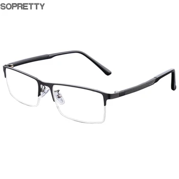 Бизнес мъжки оптични рамки за очила ,Полукадровые метални шарнирные предписани очила за късогледство и предписани очила HF9933