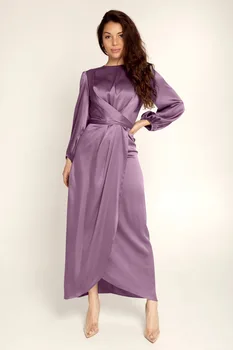 Близък Изток 6 цвята, високо качество атласное рокля Абая в Дубай Ислямска облекло дами нов скромен мода туника колан вечерни рокли