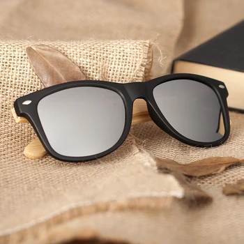 Бобо птица слънчеви очила Мъже, Жени квадратни древните дървени слънчеви очила с черна рамка ретро поляризирани очила gafas de sol mujer